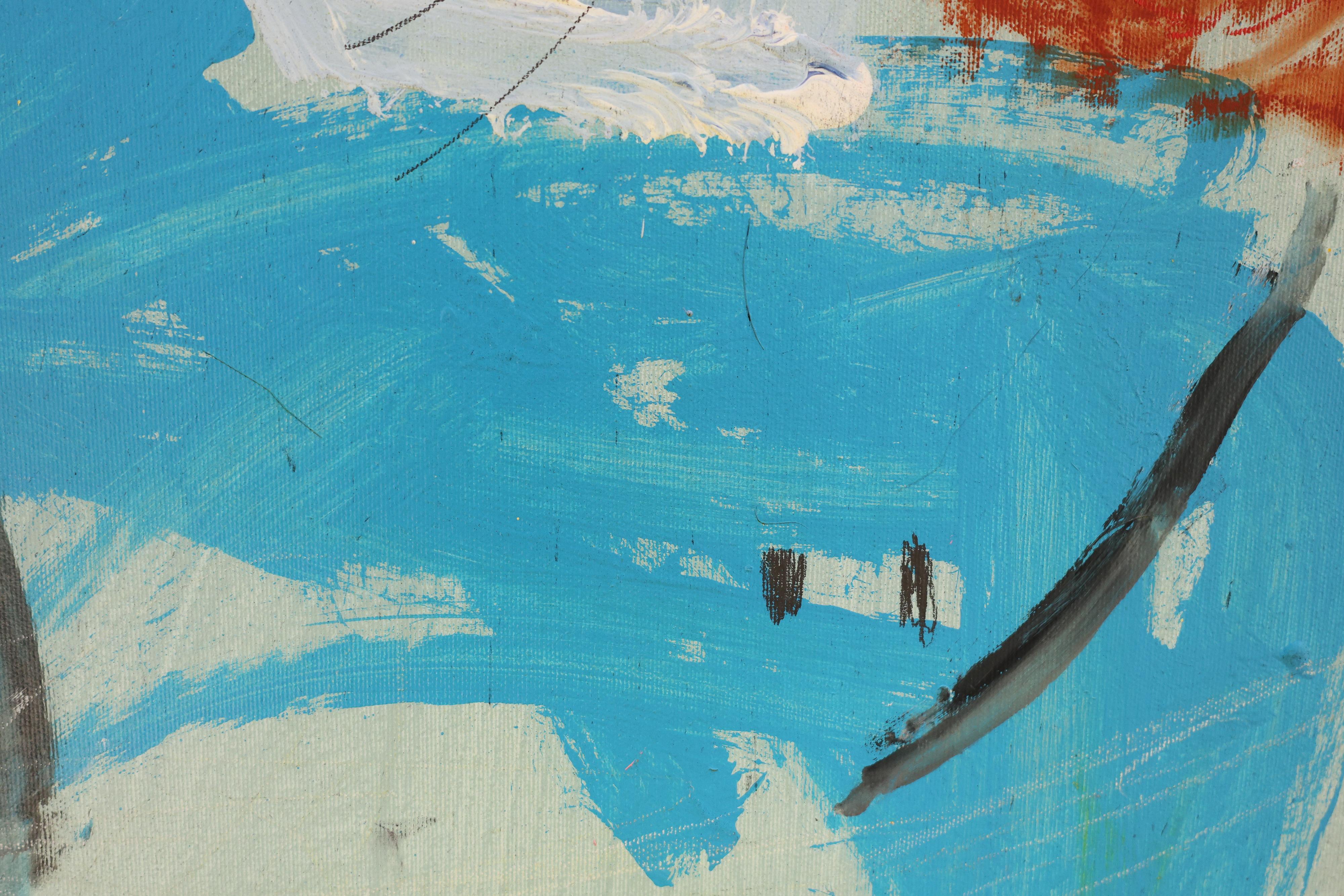 Eugene Lisniak “Self Portrait” 2021 – Large Abstract Expressionist Mixed Media For Sale 17