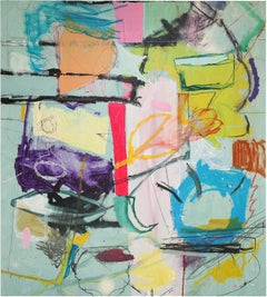 Eugene Lisniak “Self Portrait” 2021 – Large Abstract Expressionist Mixed Media