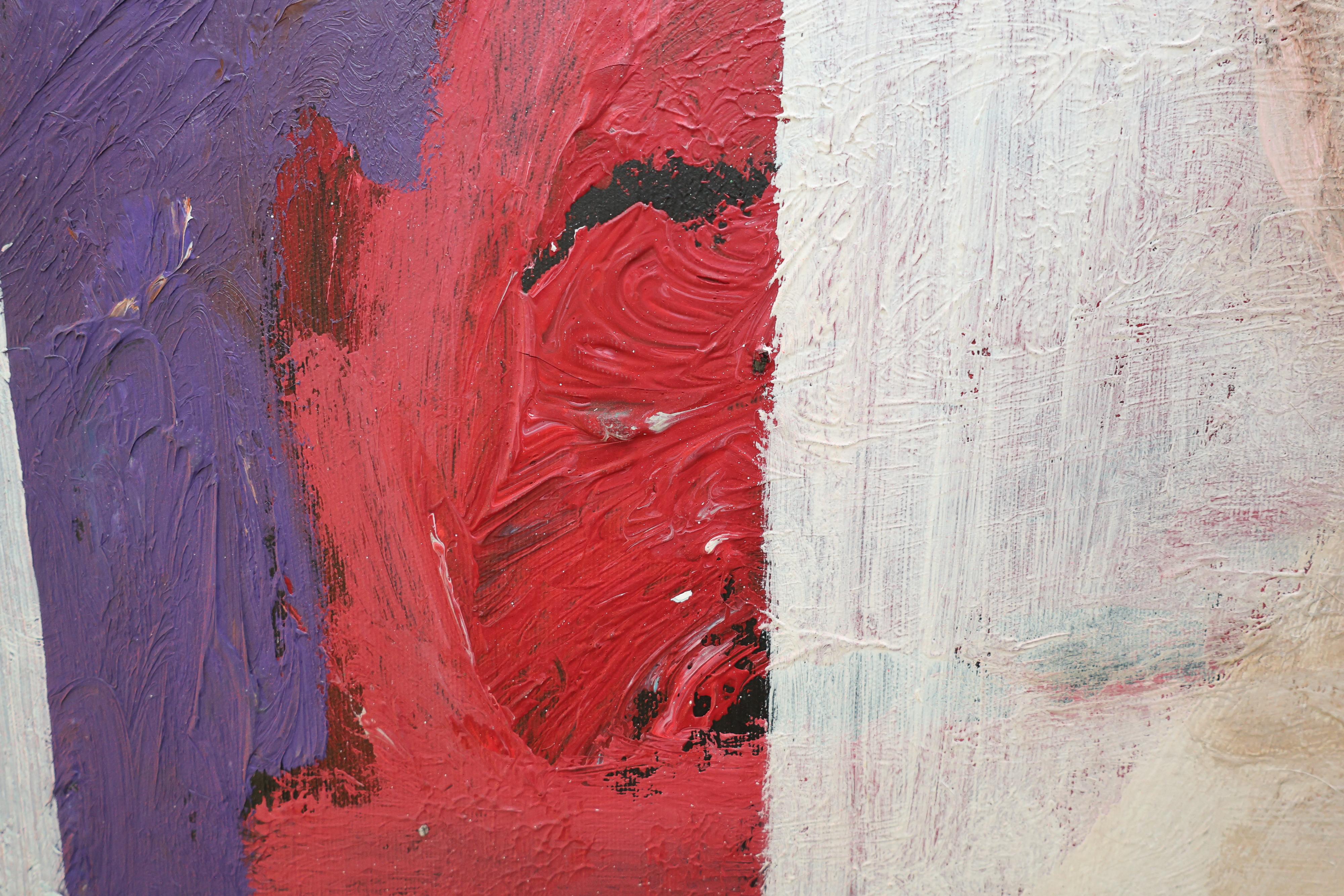Large Vivid Abstract Painting “Arrival”, 2022, Acrylic, Pastel & Spray Paint For Sale 15