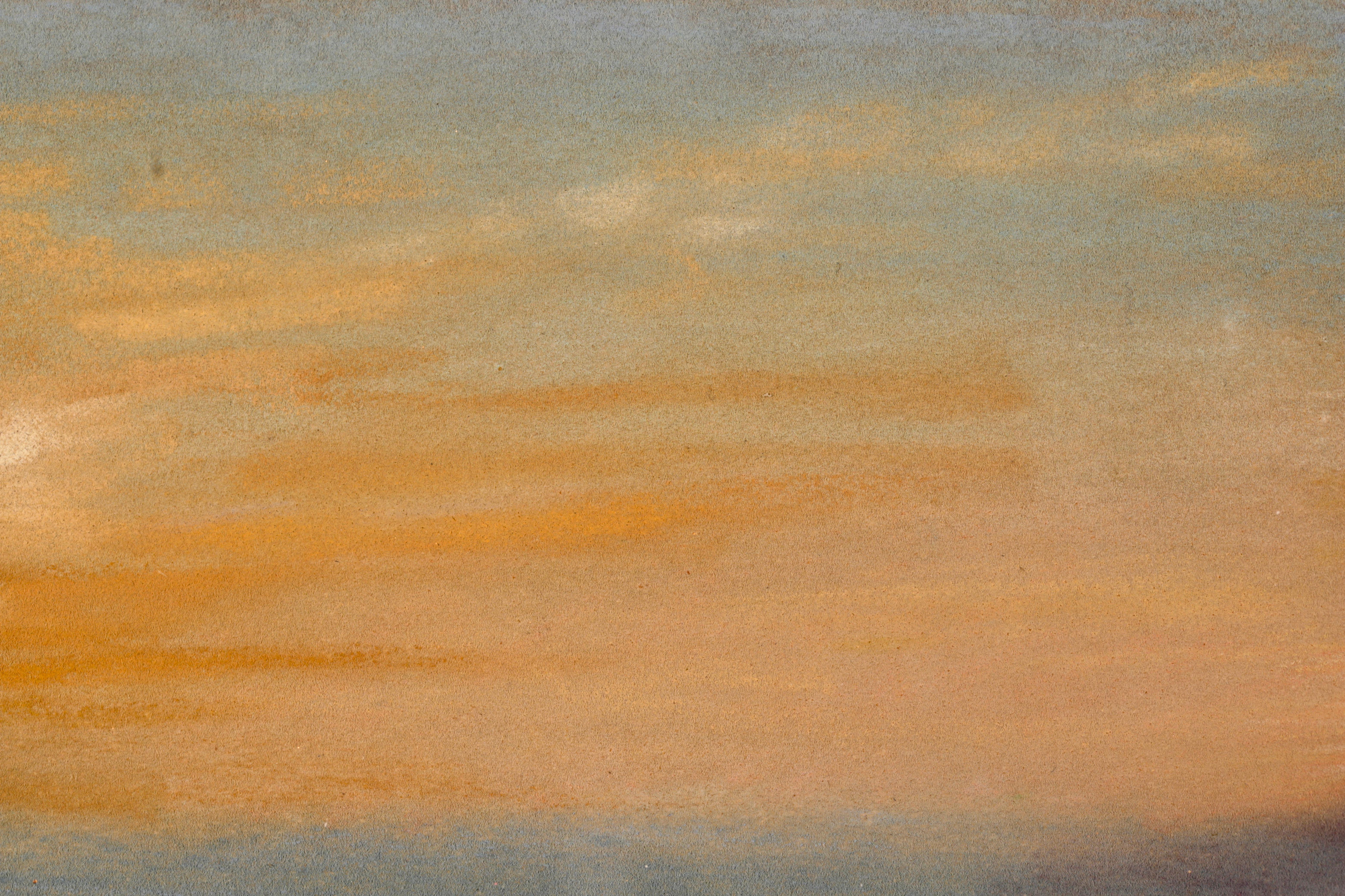 pastel sunset painting