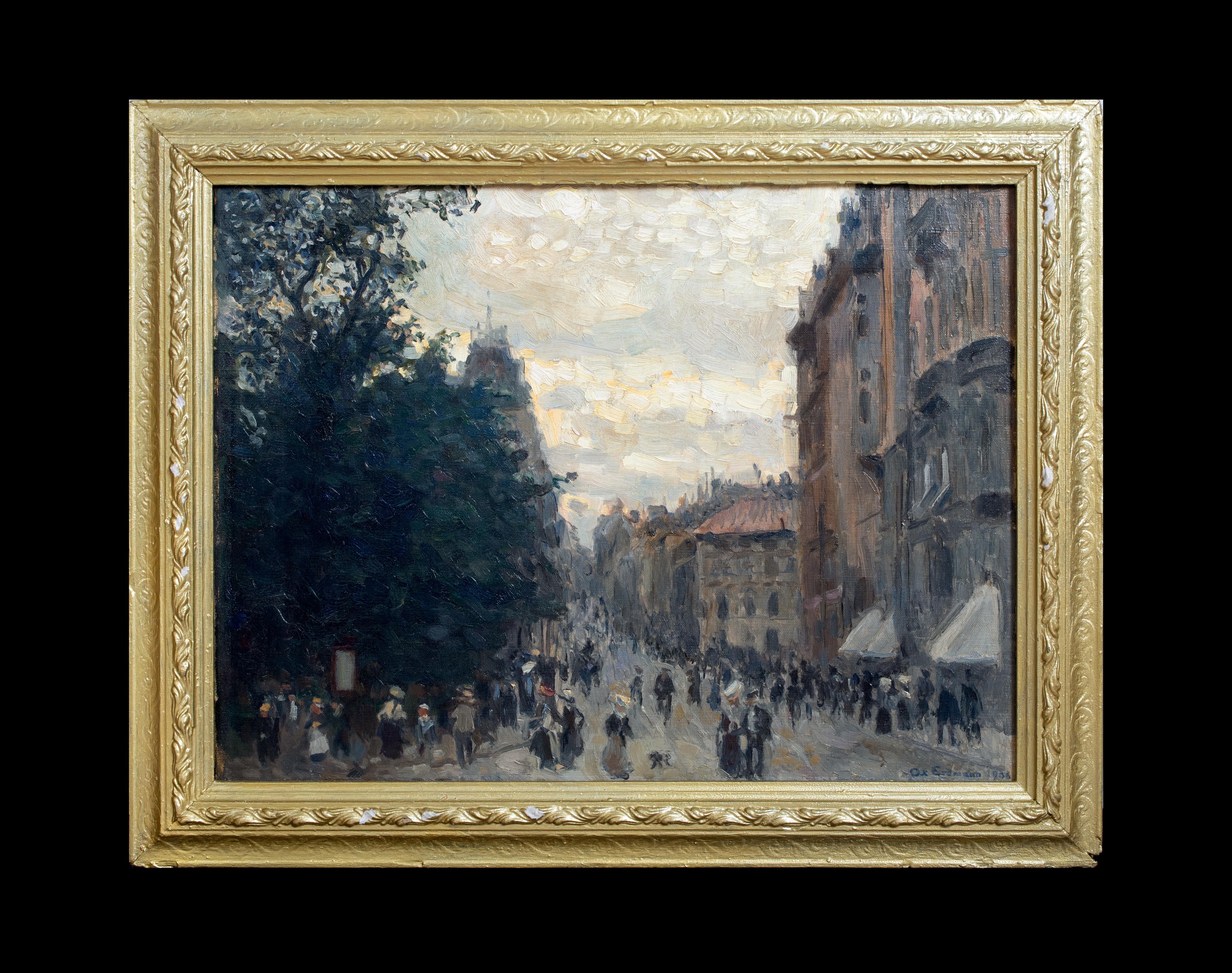Stockholm, 19th Century  by Axel Erdmann (1873-1954)  - Painting by Eugène Louis Boudin