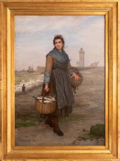"Returning from the Fish Market", 1895 par Eugene-Marie Salanson