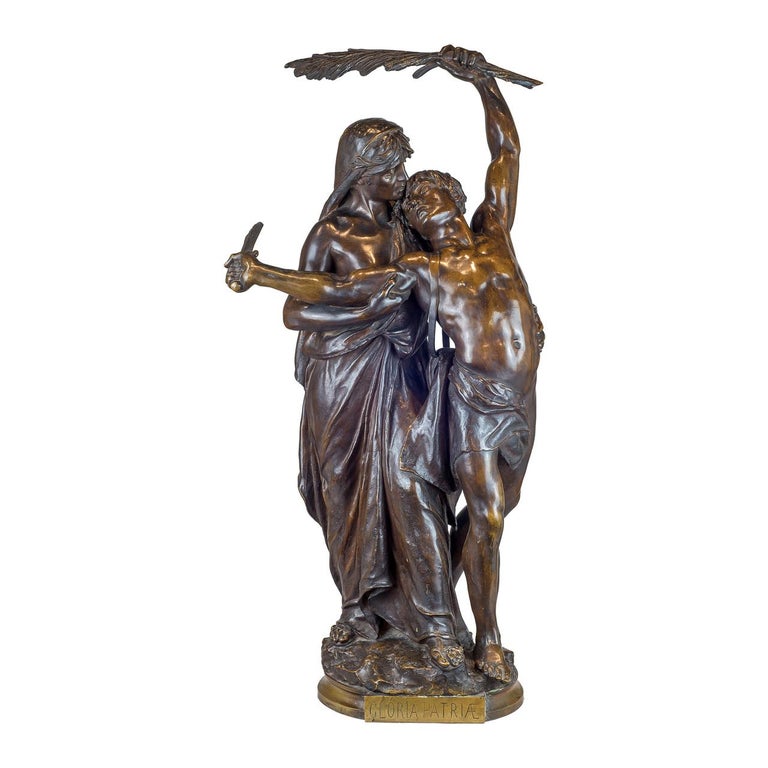 Eugene Marioton - A Fine Quality Bronze Group 'Gloria Patriae' by Eugene  Marioton For Sale at 1stDibs