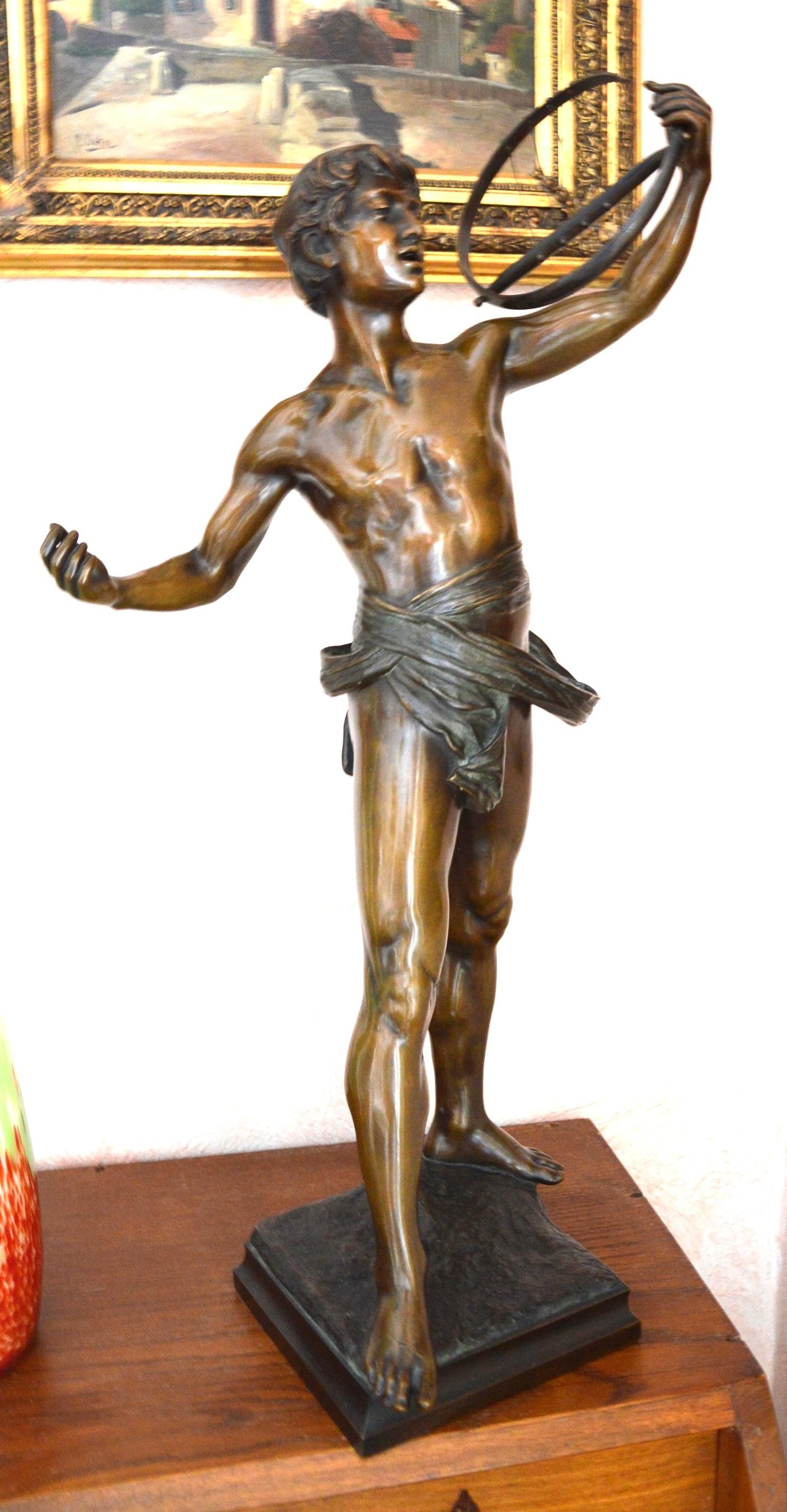 Eugene Marioton - Bronze Statue in vendita 7