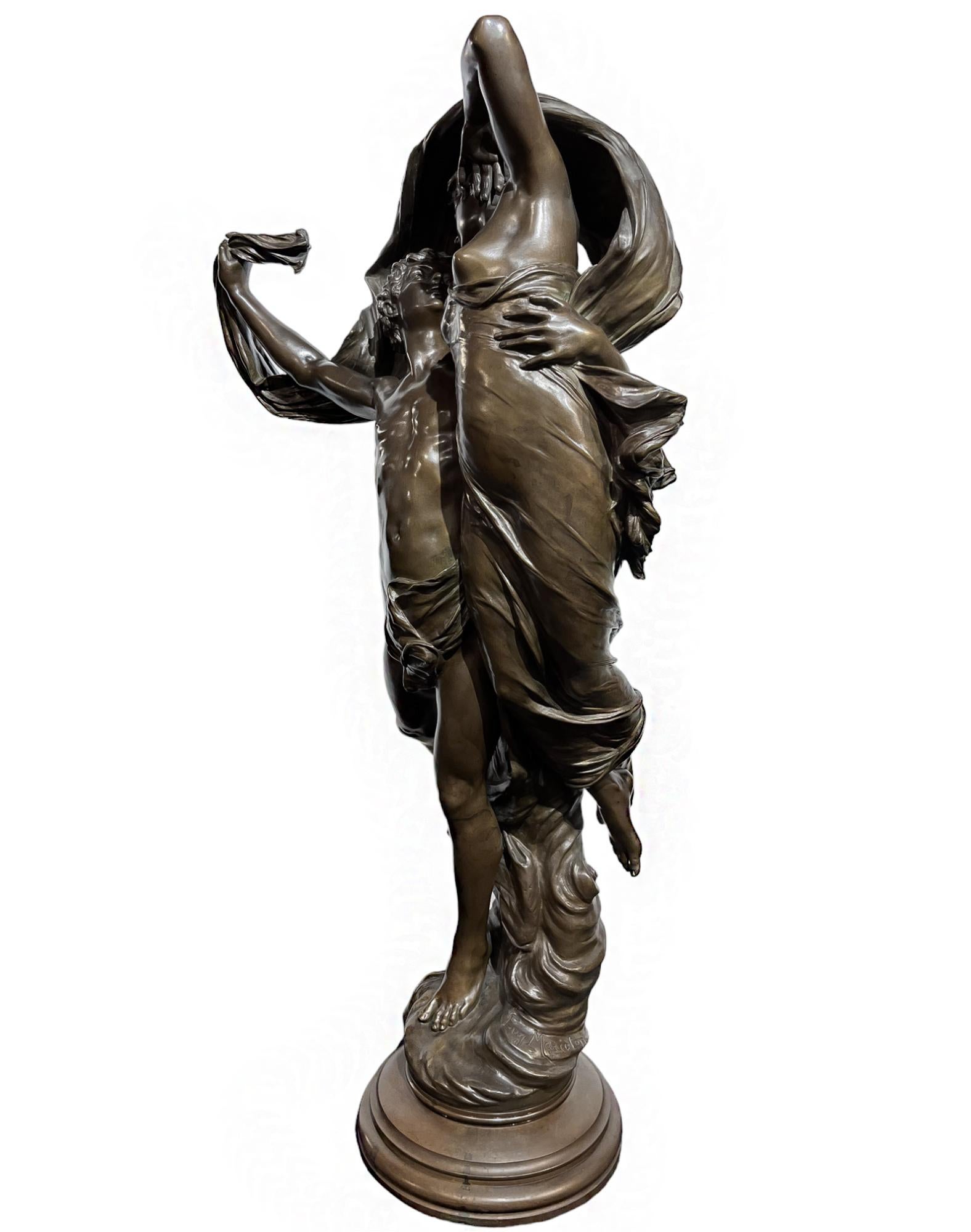 The Dance of Zephyr and Psyche by Eugéne Marioton (French, 1854-1933) For Sale 1