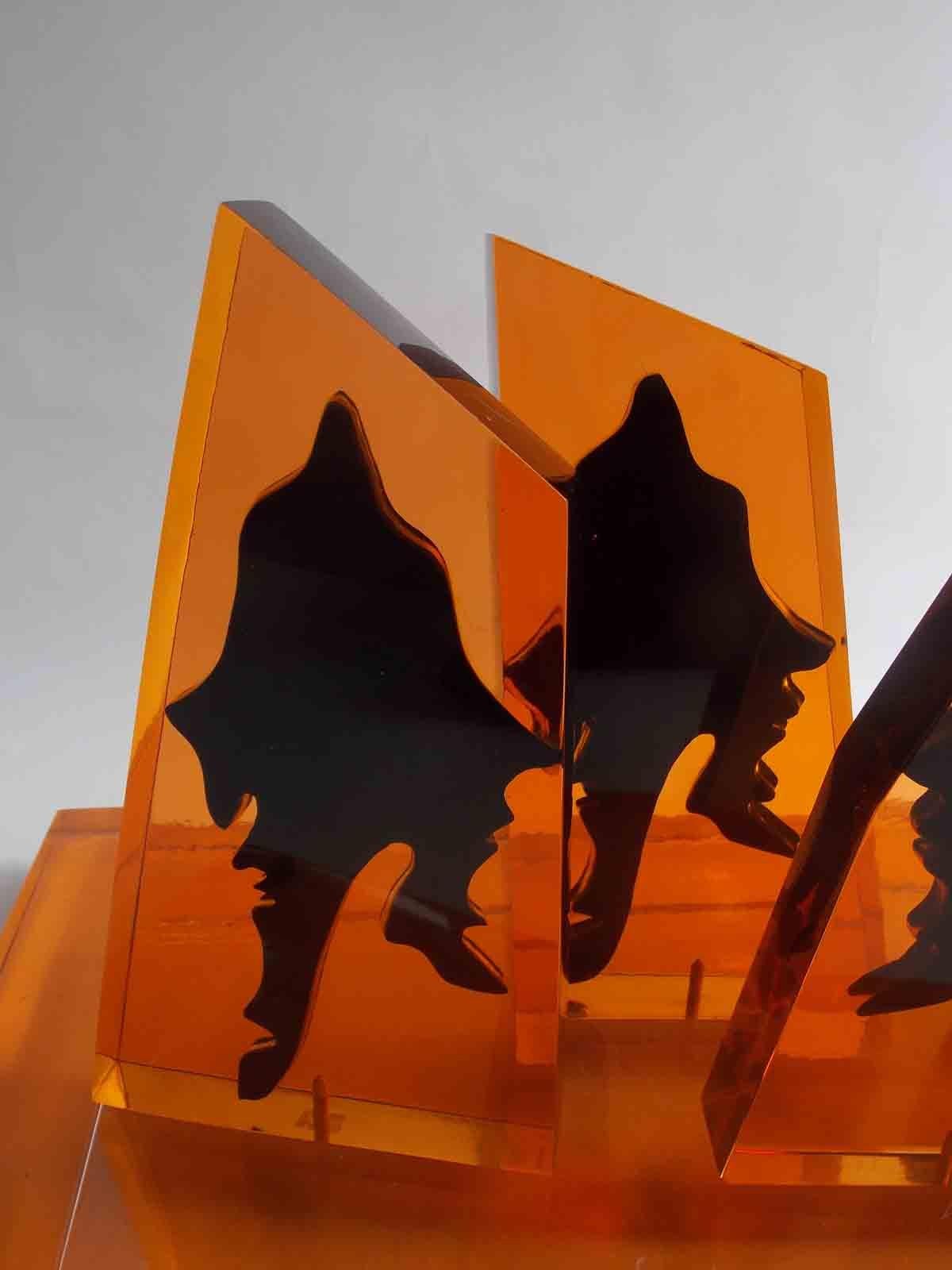 Eugene Massin Abstract Acrylic Sculpture In Good Condition For Sale In West Palm Beach, FL