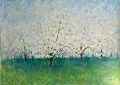 Apple Blossoms, original 30x40 contemporary landscape