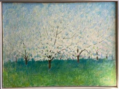 Apple Blossoms, original 30x40 contemporary landscape