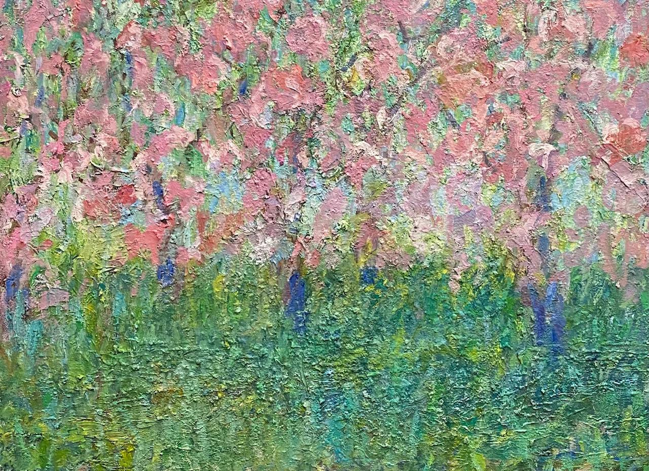 Cherry Blossoms, original 24x30 impressionist floral landscape For Sale 5