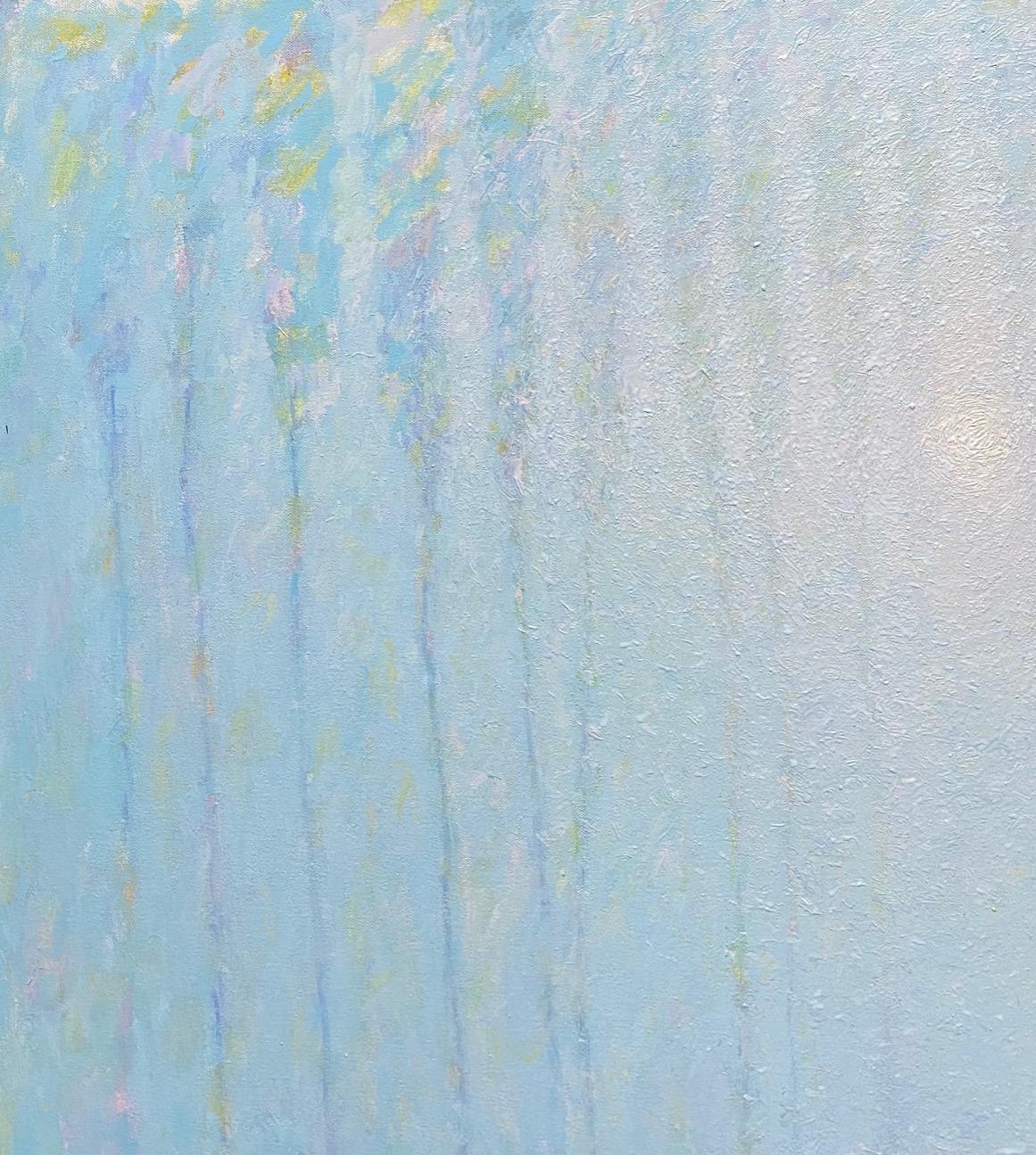 Delizie, paesaggio astratto espressionista contemporaneo originale 30x40 - Painting Espressionismo astratto di Eugene Maziarz