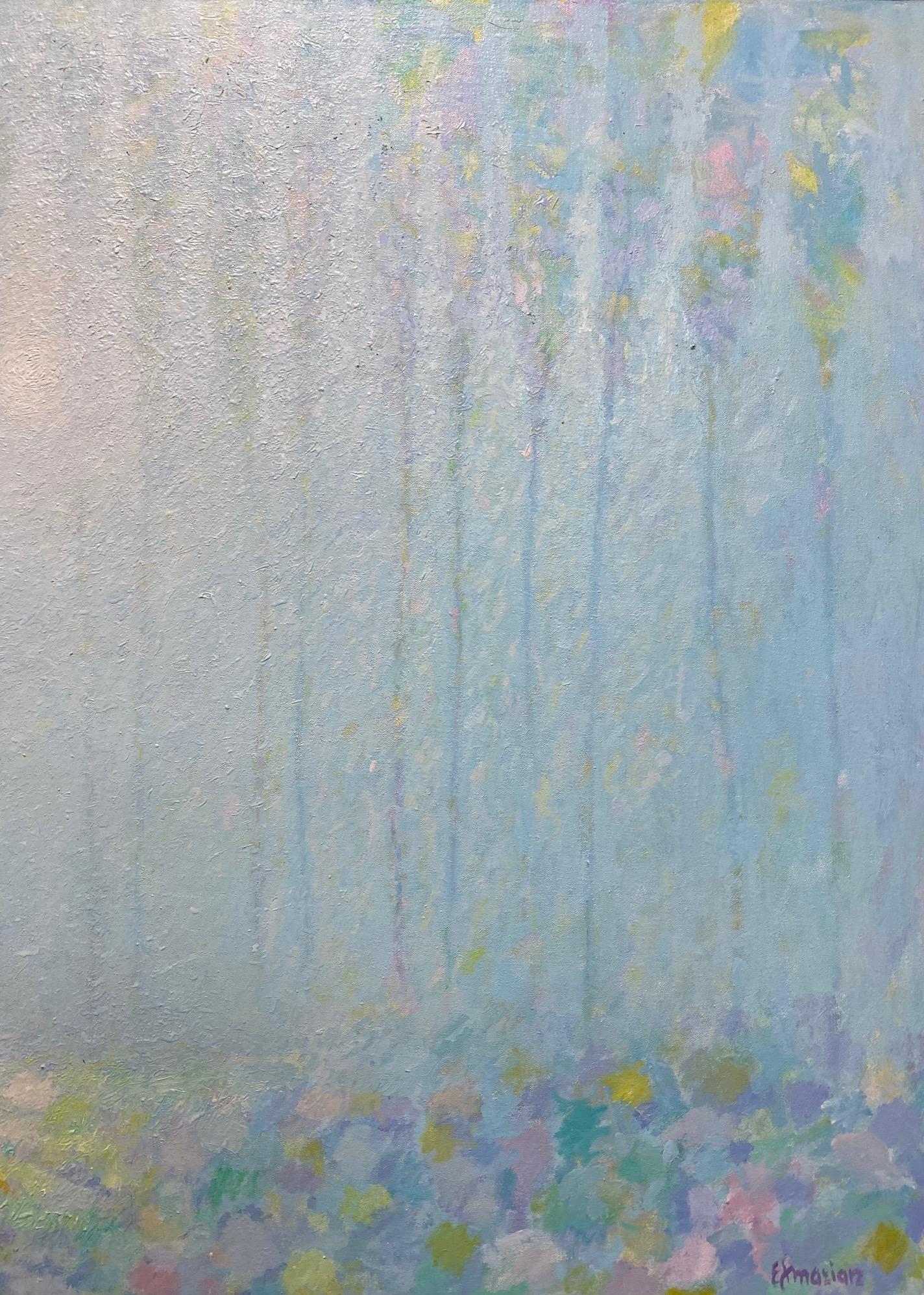Delizie, paesaggio astratto espressionista contemporaneo originale 30x40 2
