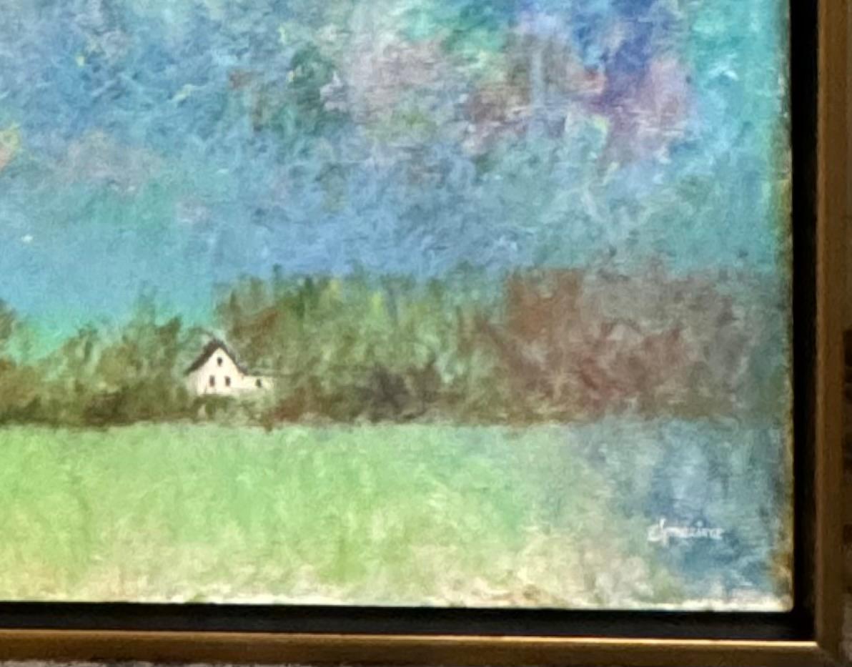 Maravilla etérea, paisaje expresionista abstracto contemporáneo original de 30x40 en venta 5