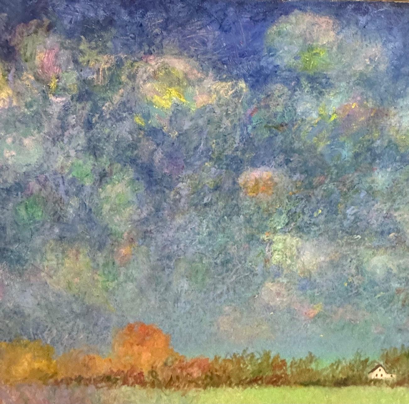 Maravilla etérea, paisaje expresionista abstracto contemporáneo original de 30x40 - Painting Contemporáneo de Eugene Maziarz