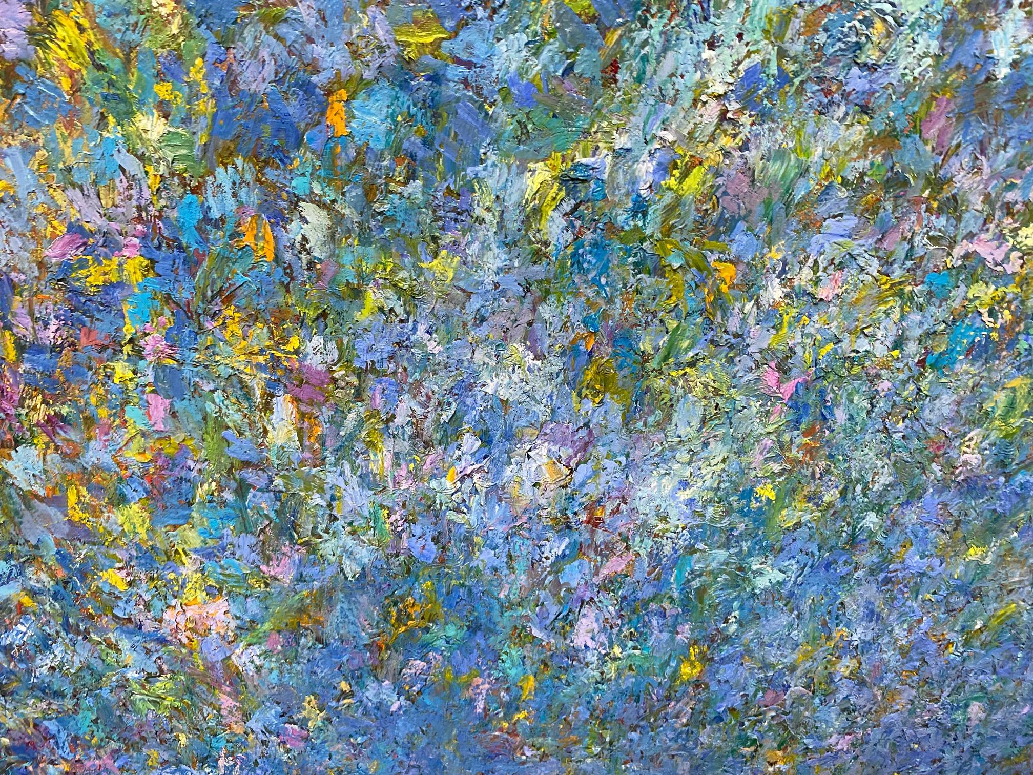 Flourishing Florals, original 30x40 abstract expressionist floral landscape For Sale 2