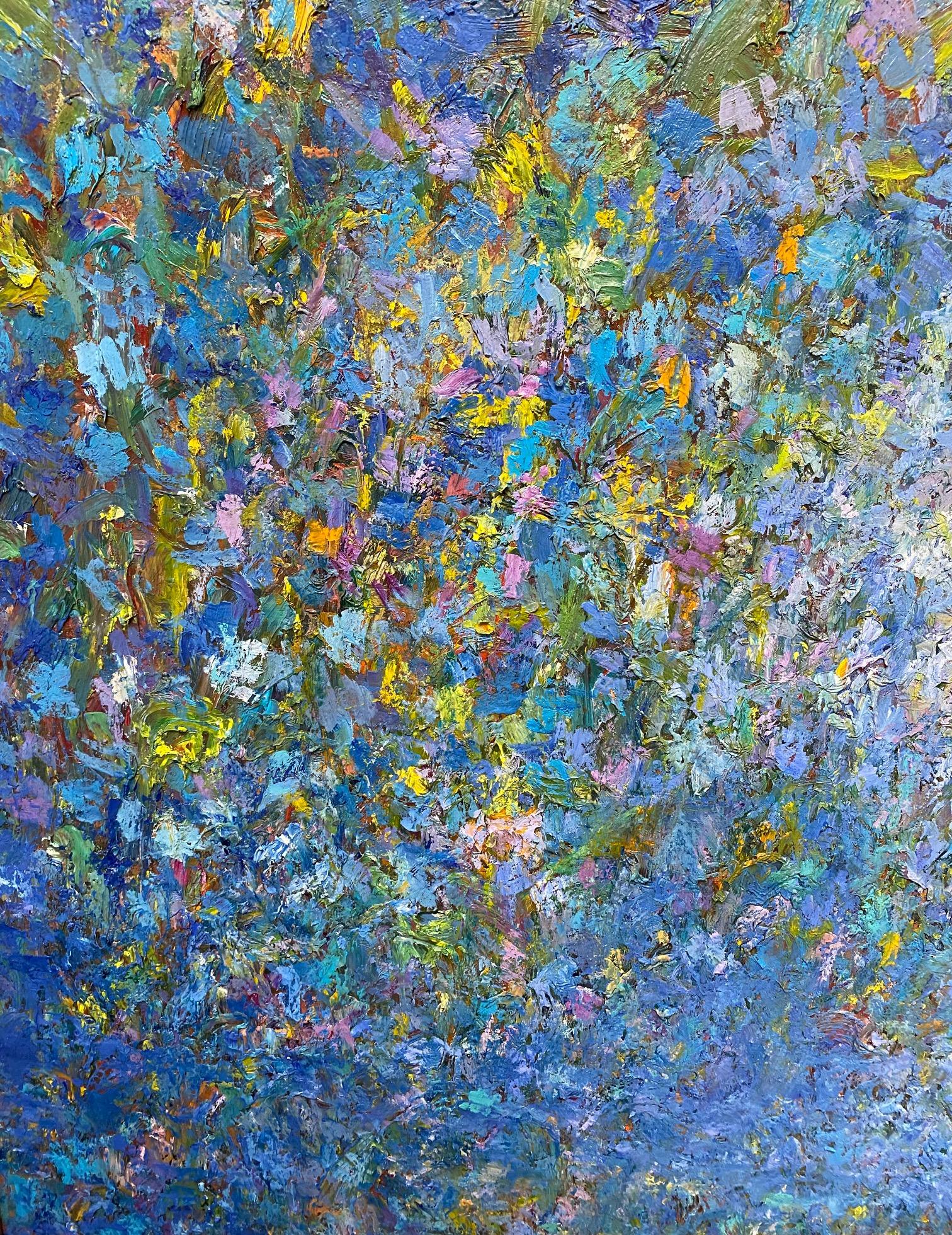 Flourishing Florals, original 30x40 abstract expressionist floral landscape For Sale 3