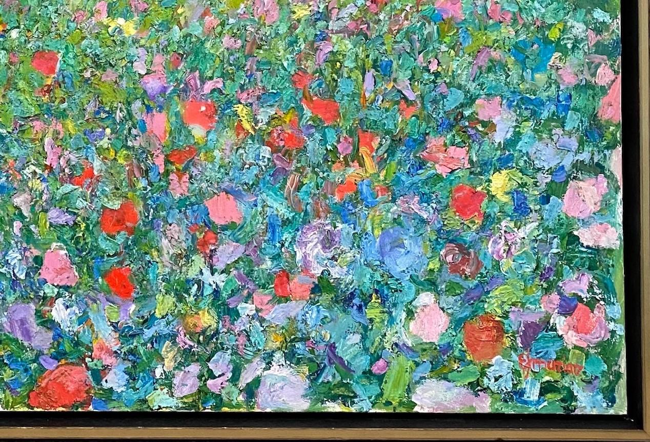 Homestead of Flowers, paysage impressionniste français contemporain original 30x40 en vente 2