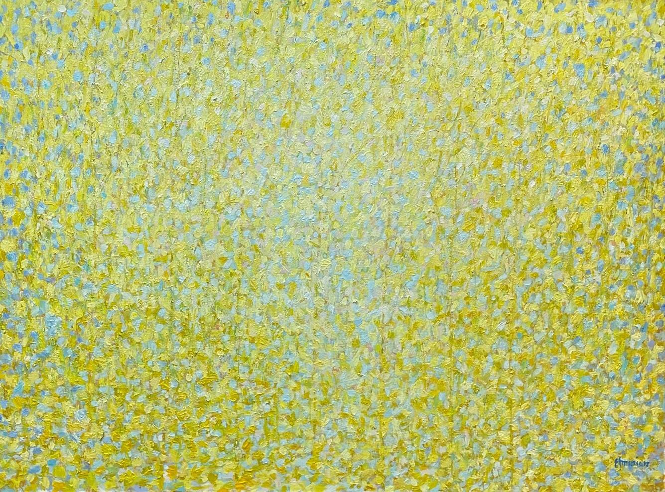 Nature's Weave, paesaggio astratto espressionista contemporaneo originale 30x40 - Painting Contemporaneo di Eugene Maziarz