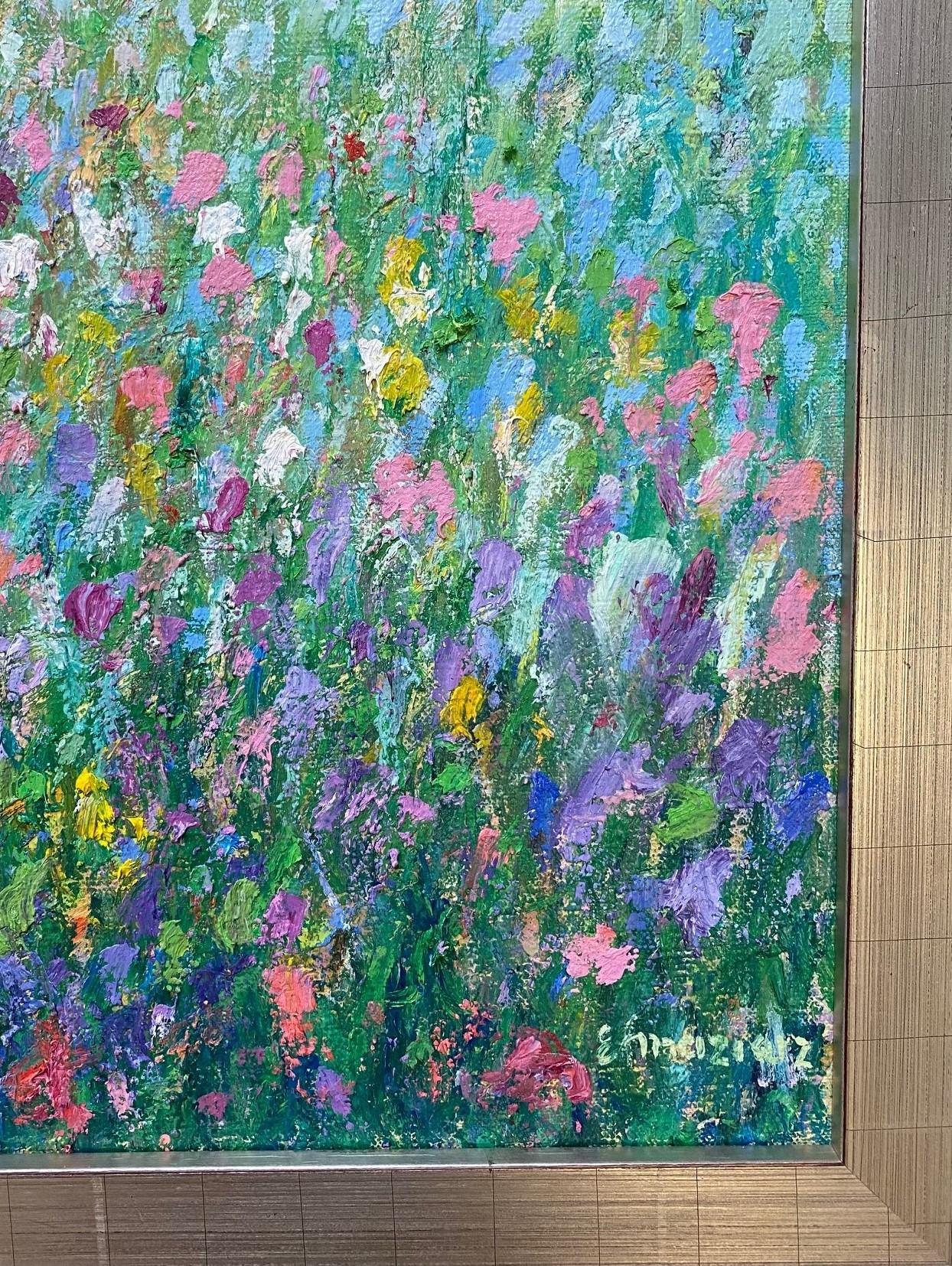 Spring Flowers, original 24x30 impressionist floral landscape 3