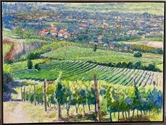 The Vineyards of Sonoma, California 24x36 original impressionist landscape