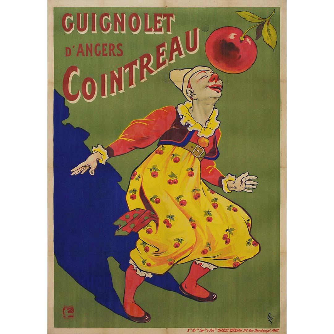 Eugène Ogé's 1907 original poster for "Guignolet d'Angers Cointreau" - Print by Eugene Oge