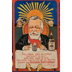 Eugene Ogé, Cartel Vintage Original de Alcohol, Licor Barthomeuf, 1904