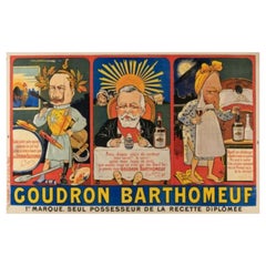 Eugène Ogé, Original Vintage Alcohol Poster, Barthomeuf Liqueur, 1904