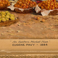 Antique French Orientalist Oil Painting by Pavy