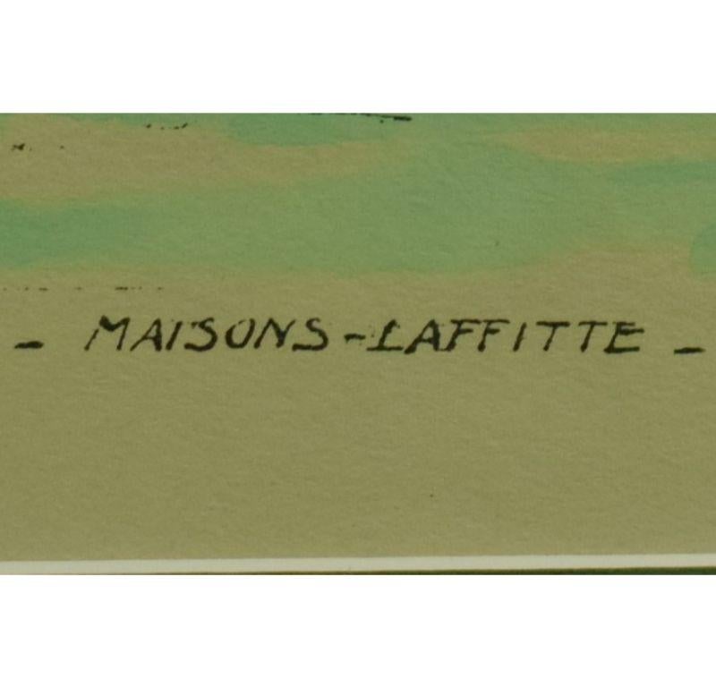 Classic hand-colour plate by Eugene Pechaubes (1890-1967) pencil signed (LL) titled 'Maisons-Laffitte'

Art Sz: 11