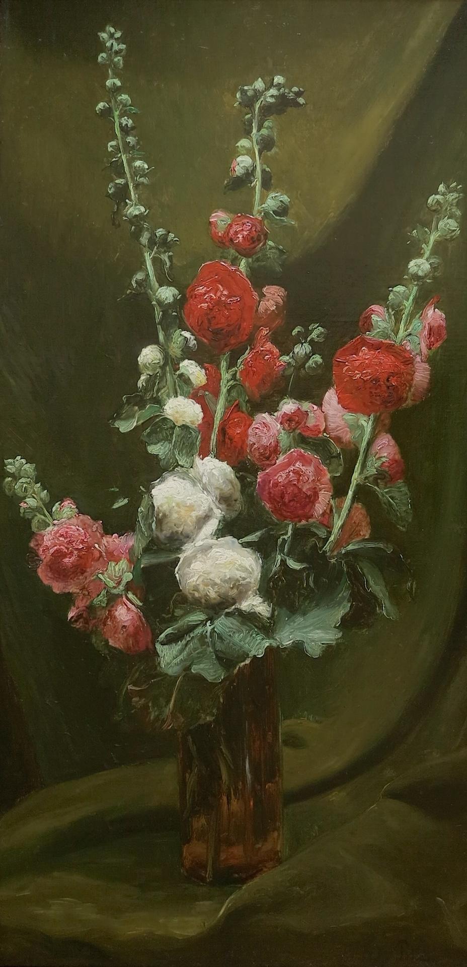 Ramo de malvarrosas - Painting de Eugene Petit