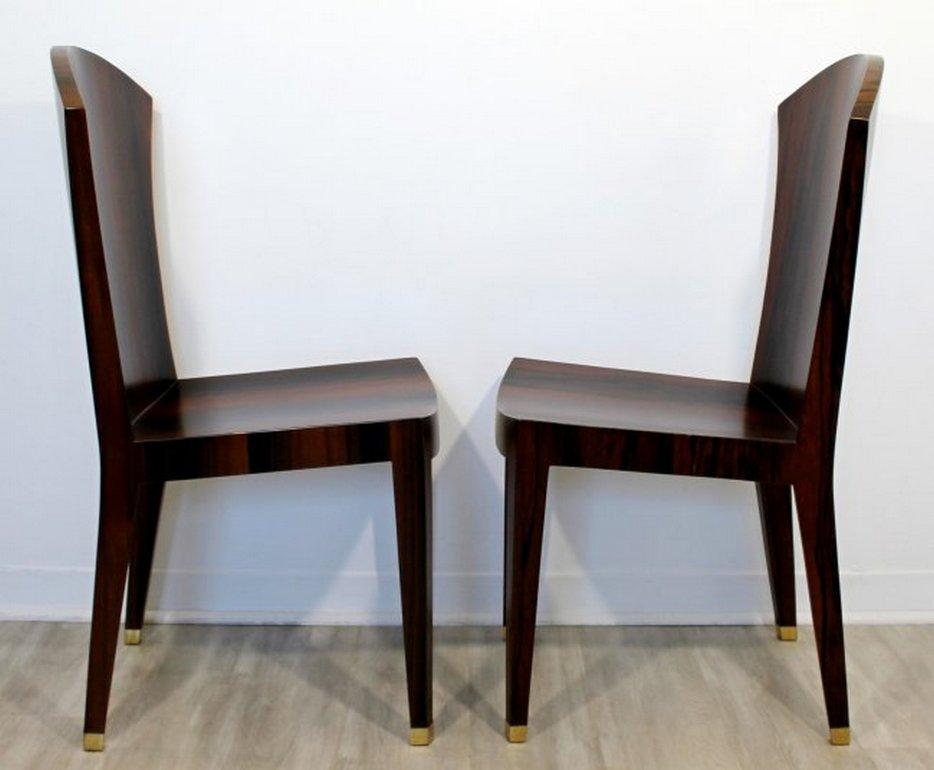 Early 20th Century Eugene Printz attr. Set of 12 French Coromandel Wood Dining Chairs 1920s