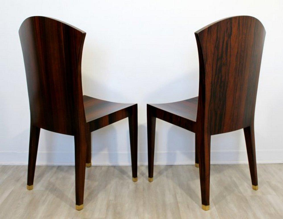 Eugene Printz attr. Set of 12 French Coromandel Wood Dining Chairs 1920s 1