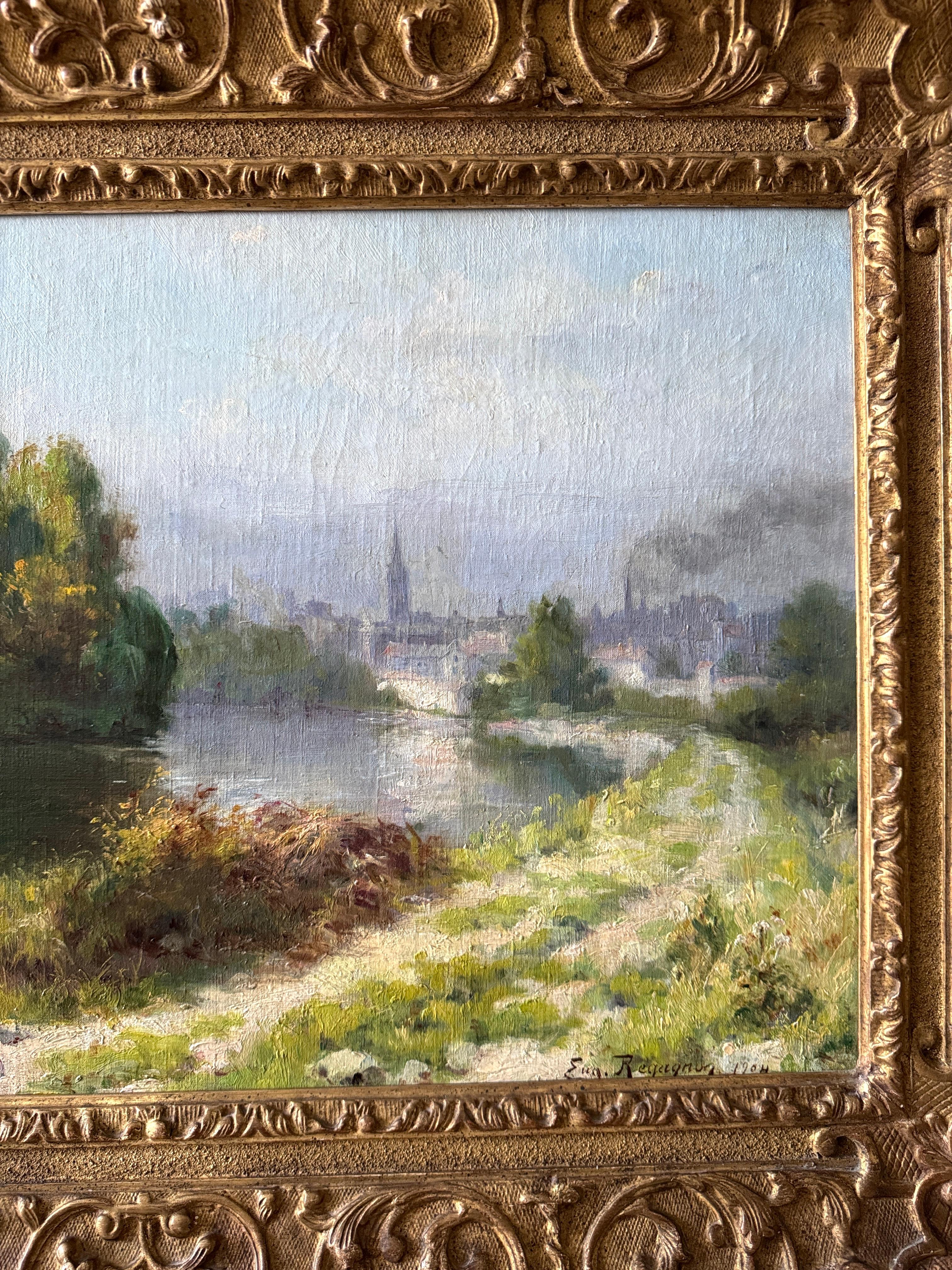 Französische Landschaft mit einem Fluss im Angebot 2