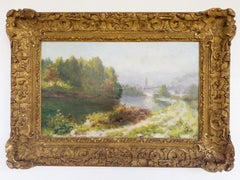 Paisaje francés con un río