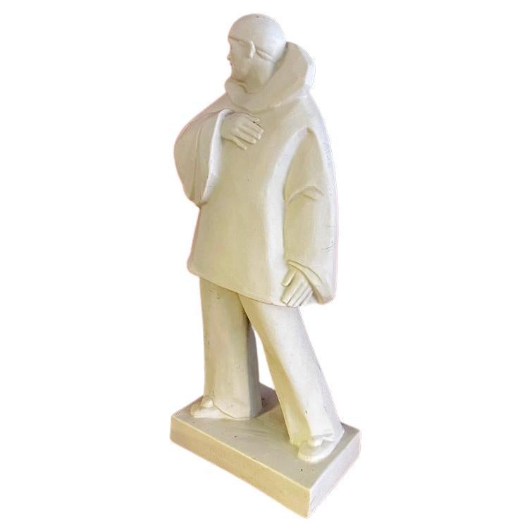 Eugene Riboulet Art Deco Clown bianco 
