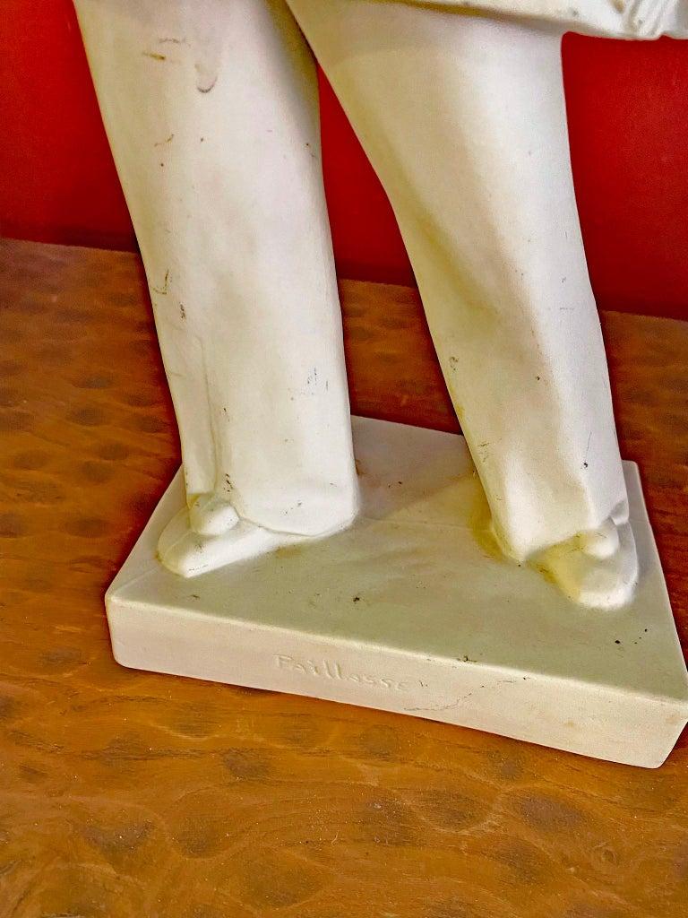 Eugene Riboulet Art Deco Clown bianco 