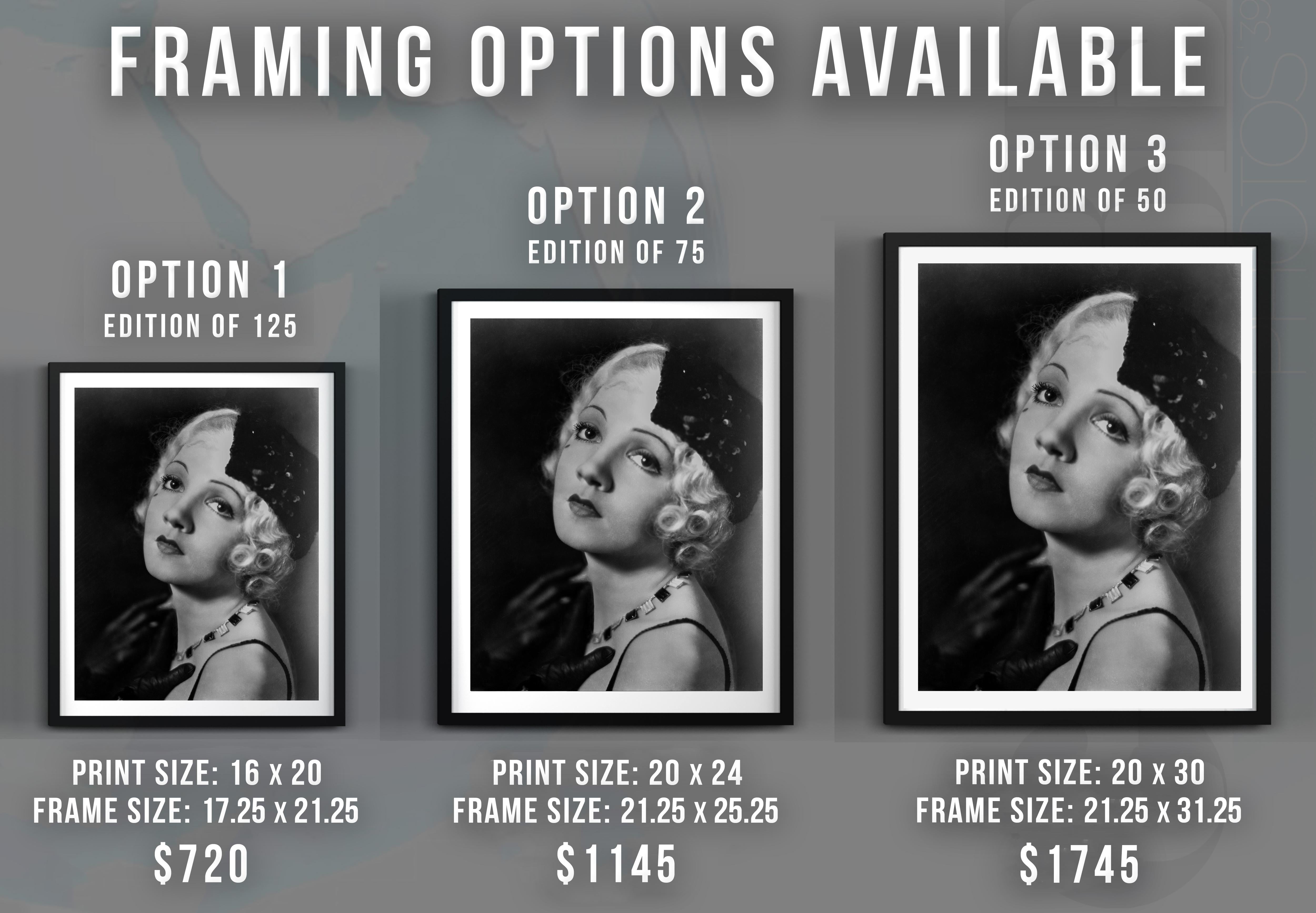 Claudette Colbert Gros plan Impression d'art - Noir Black and White Photograph par Eugene Robert Richee