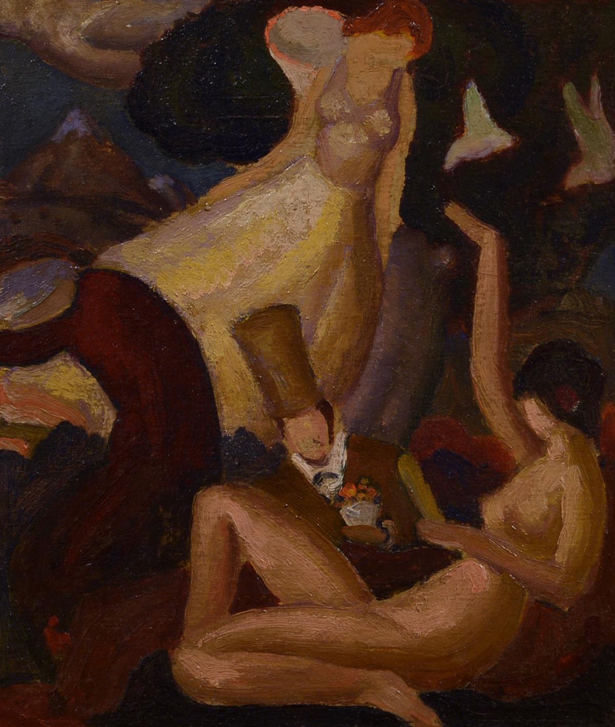 Eugene Savage Figurative Painting - The Man in the Top Hat