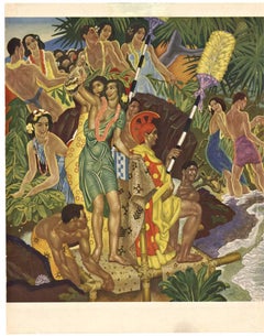 Original "Matson Cruise Lines - Festival of the Sea" vintage cruise line poster