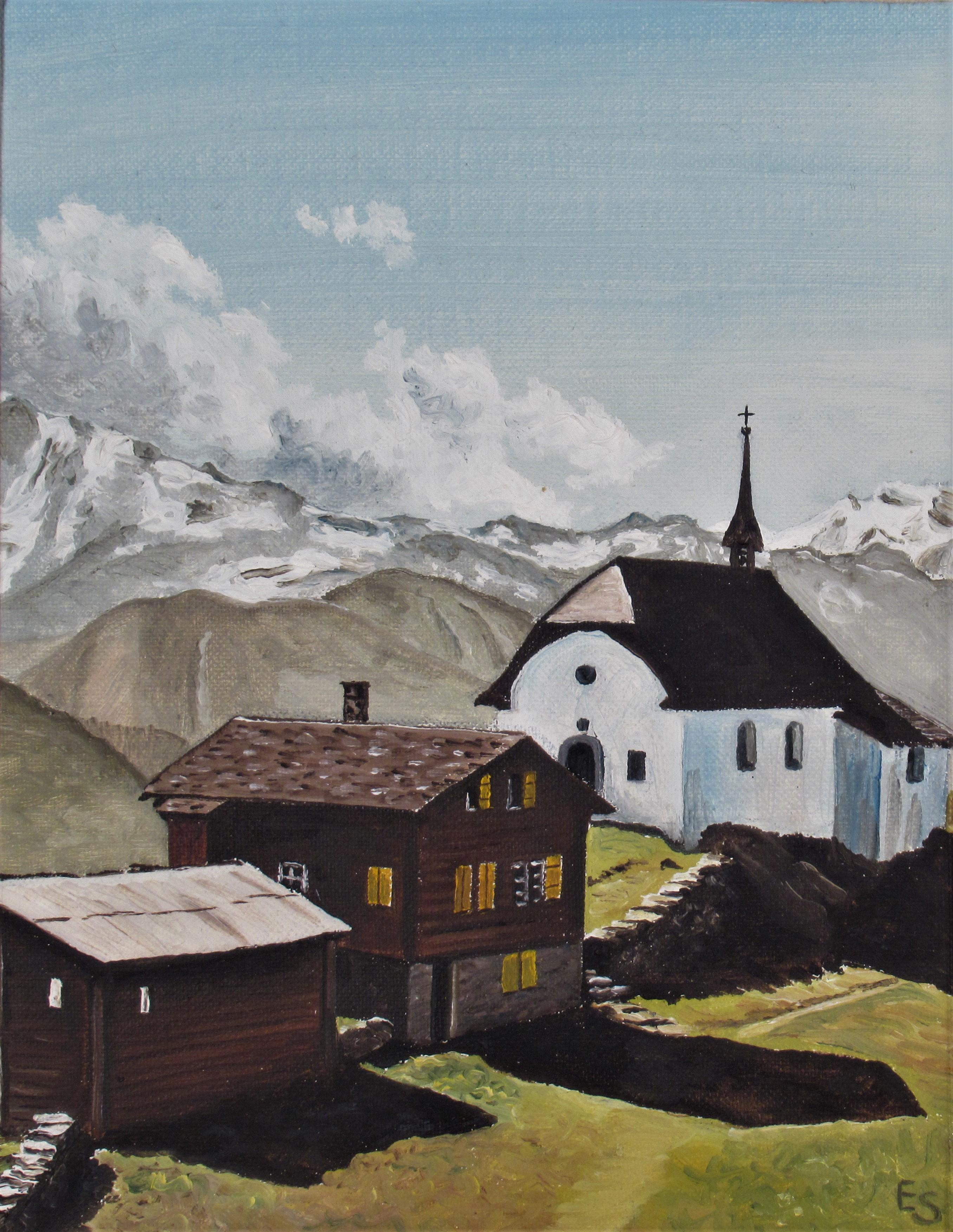 Bettmeralp, Valois, Switzerland - Painting by Eugene Schmidt