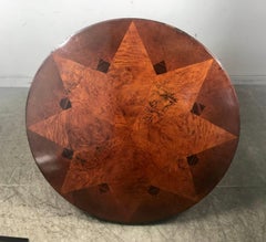 Eugene Schoen Art Deco Inlay Rosewood Columned Centre Tables