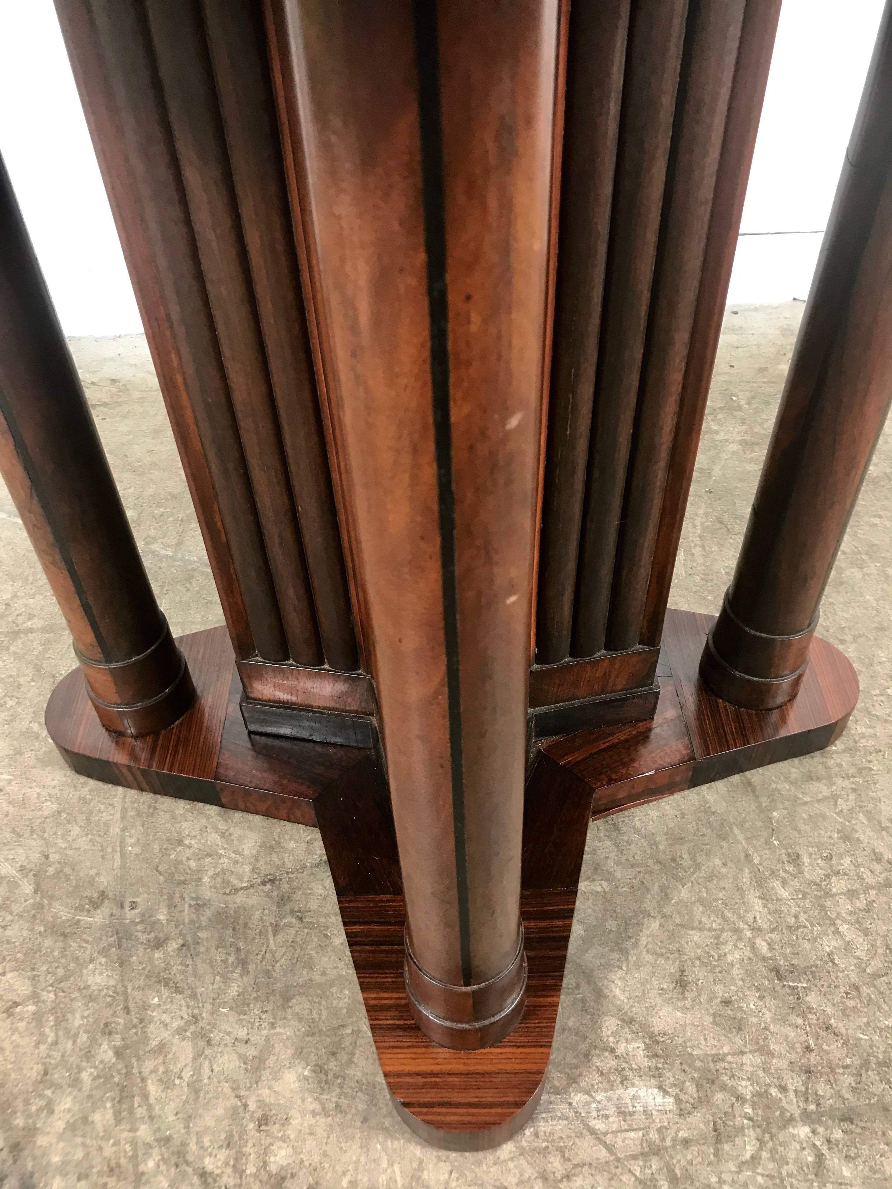 Eugene Schoen Art Deco Inlay Rosewood Columned Centre Tables For Sale 3