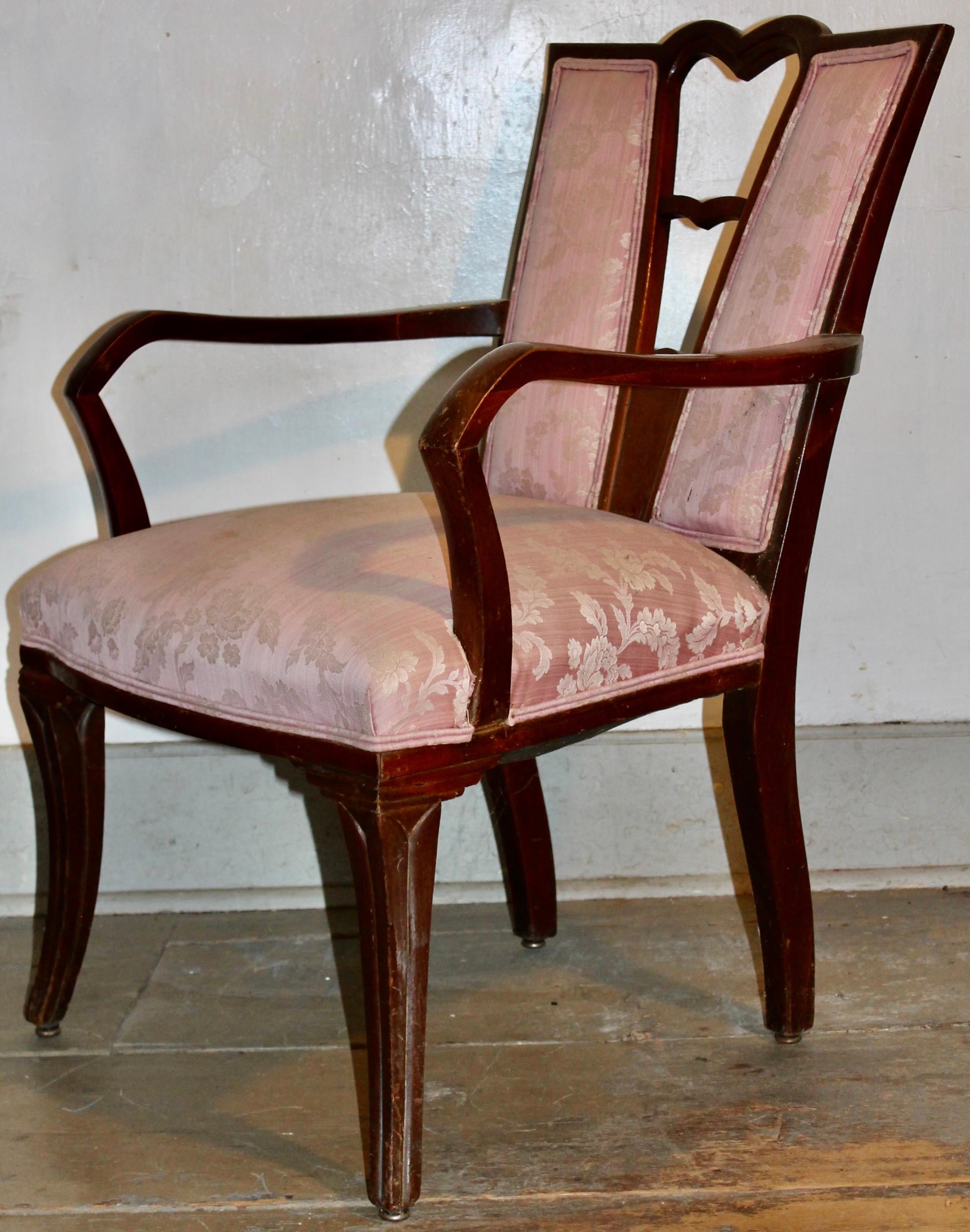 Eugene Schoen Pair Armchairs by Schmieg Hungate and Kotzian c.1929 In Good Condition For Sale In Sharon, CT
