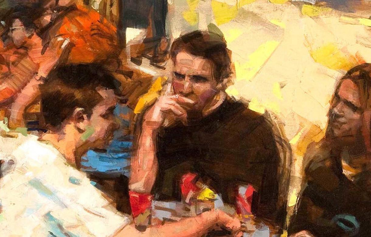 Oil Painting 'Cafe Scene' by Eugene Segal 3