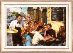 Oil Painting 'Cafe Scene' by Eugene Segal