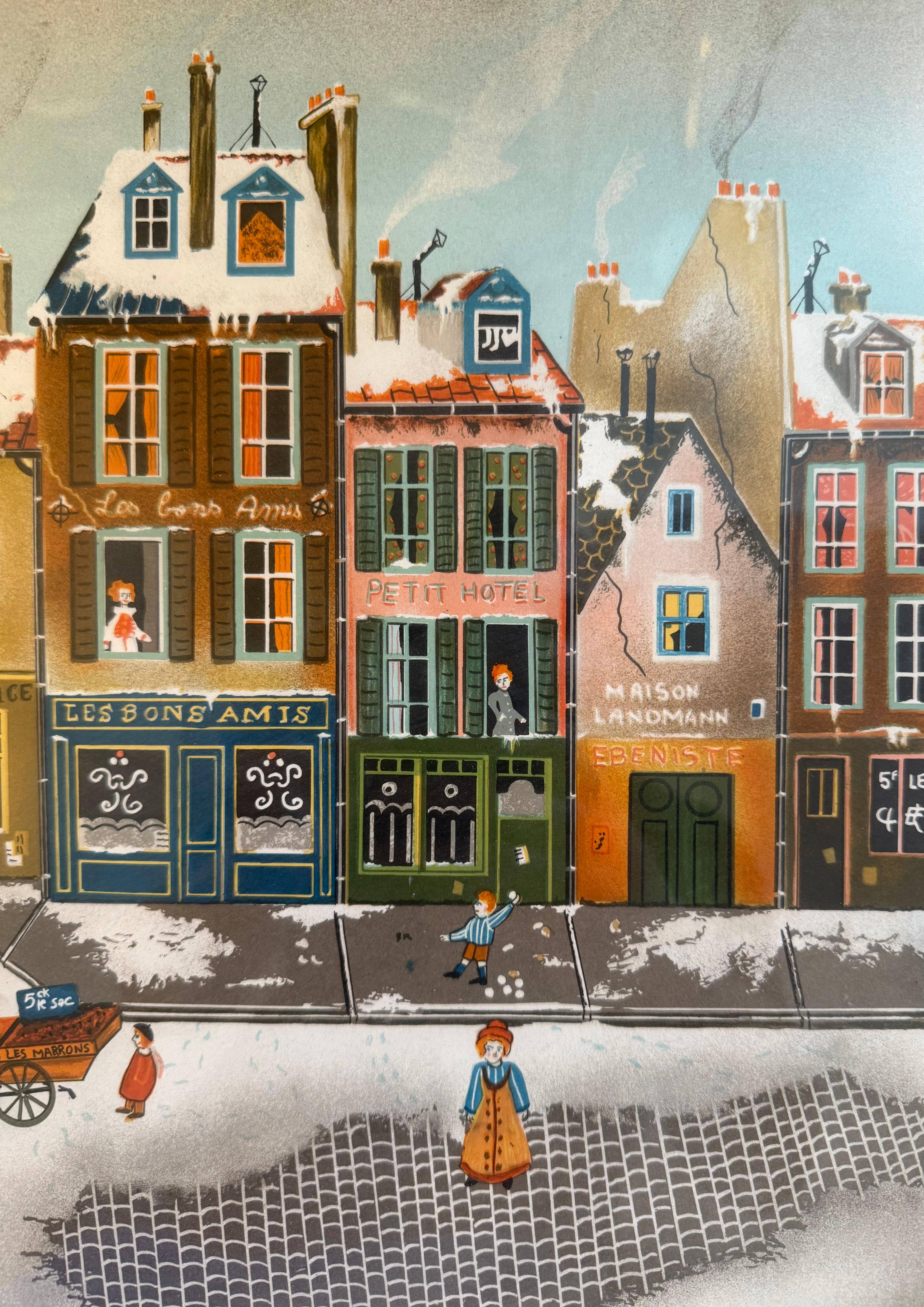 American Eugene Valentin Signed Lithograph Print For Sale