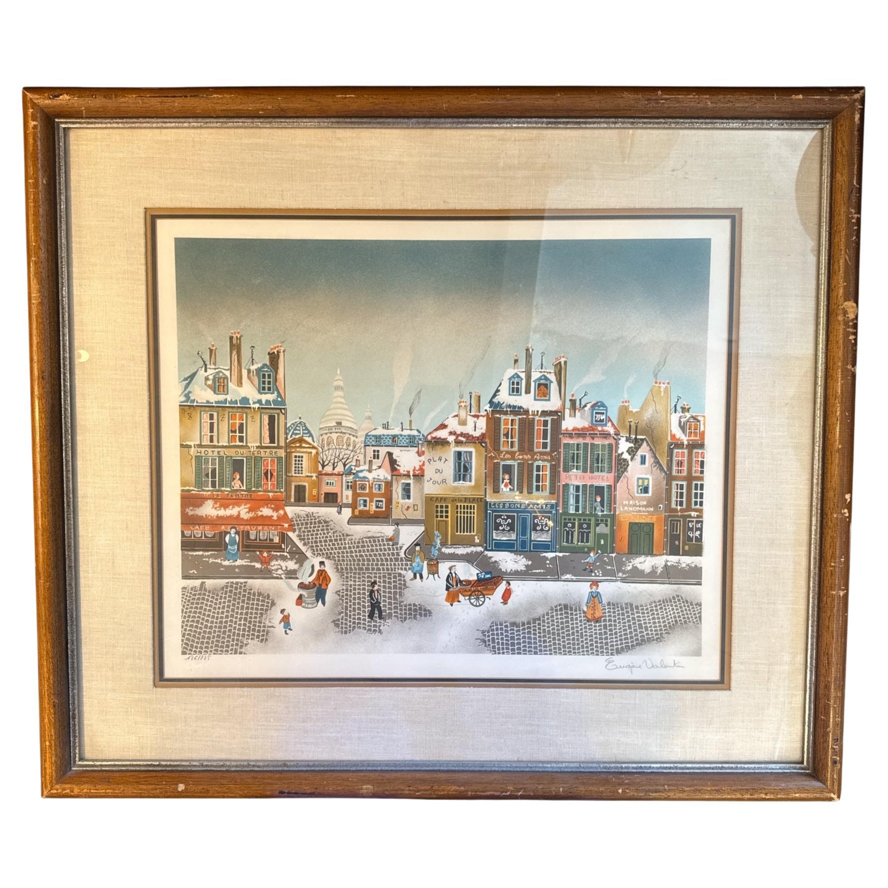 Eugene Valentin Signed Lithograph Print For Sale
