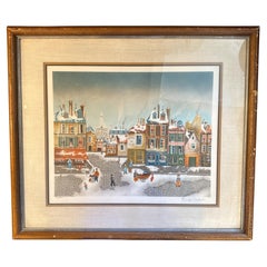 Épreuve lithographique signée d'Eugène Valentin