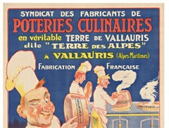 Original "Poteries Culinaires" vintage French cooking poster