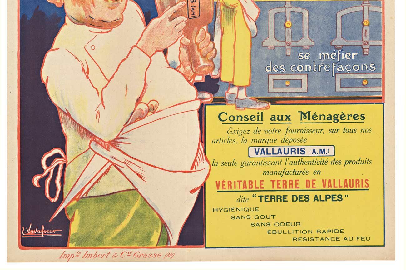 Vintage-Poster „Poteries Culinaires“, französisches Kochplakat (Amerikanische Moderne), Print, von Eugene Vavasseur