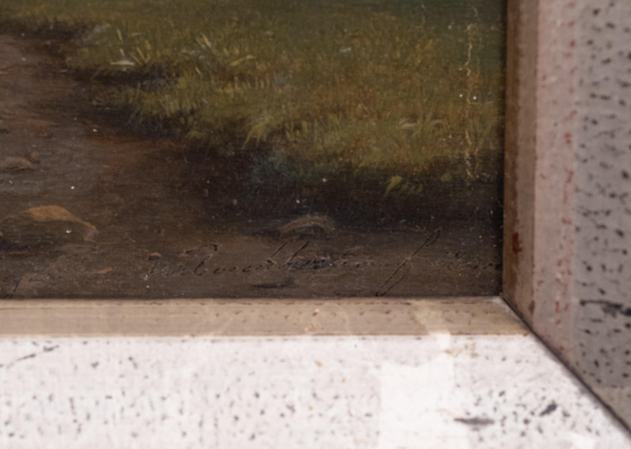 Milieu du XIXe siècle Eugène Verboeckhoven  Huile sur panneau   1844 en vente